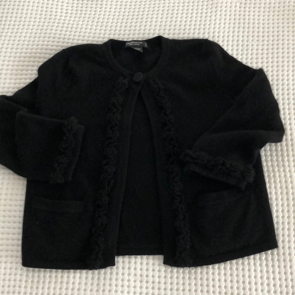 Lord & Taylor black cashmere cardigan